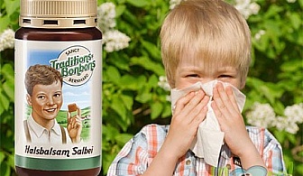 Бонбони с балсам от градински чай за деца против кашлица и възпалено гърло