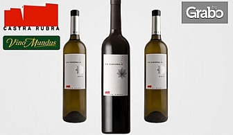 1, 2 или 6 бутилки бяло или червено вино Via Diagonalis na Castra Rubra