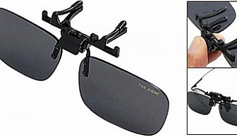 ФОРХЕНГЕР - щипка с поляризирани слънчеви очила за прикрепяне към диоптрични очила + подарък кутия.