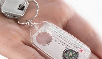 Ключодържател с компас, лупа и термометър