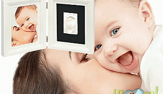 Комплект рамка за снимка с отпечатък за детска ръчичка