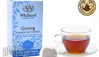 Кутия английски безкофеинов черен чай Whittard и чай Oolong + доставка за 14.90лв.