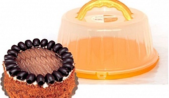 Кутия за торта с капак и дръжки