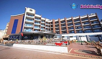 Мармарис, Турция, MEHTAP BEACH HOTEL 3+ *! 7 дни/5 нощувки на база All Inclusive + напитки + транспорт + СПА + Плаж и басейн с безплатни чадъри и шезлонги + застраховка + водач, за хора 55 + и приятели само за 330лв!