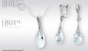 Обеци или медальон с Crystallyzed Swarovski elements за 39лв или 24лв от фирма Конкорд