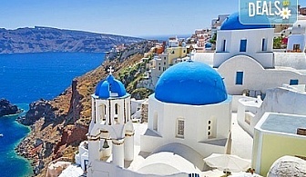 Почивка от април до септември на о. Санторини в Гърция ! 4 нощувки със закуски, транспорт и фериботни билети и такси!