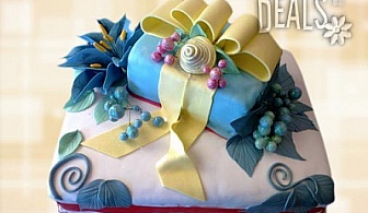 Празнична АРТ торта с цветя на цени от 24.89лв. в Сладкарница Джорджо Джани!