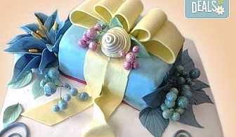 Празнична торта с пъстри цветя, дизайн на Сладкарница "Джорджо Джани"