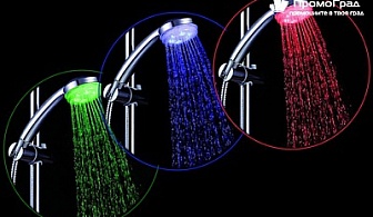 Превърнете къпането в забавление със светеща LED душ слушалка в 3 цвята