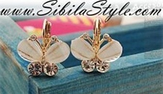 Стил и красота със страхотните нежни обеци "Пеперудки"в цвят по избор от Sibila Style