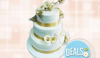 Сватбена торта 60, 80 или 100 парчета по дизайн на Сладкарница Джорджо Джани!