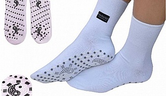 Терапевтични Турмалинови чорапи - бели