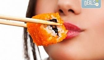 Вкусът на Изтока! Голям суши сет Izanagi с 96 броя суши хапки от Sushi King!